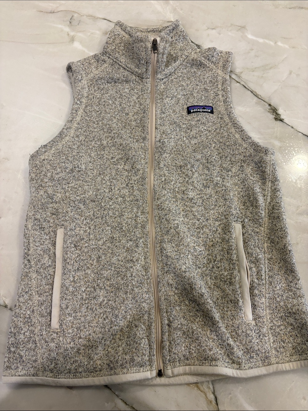 Patagonia Kids Heather Gray Fleece Vest with Full Zip